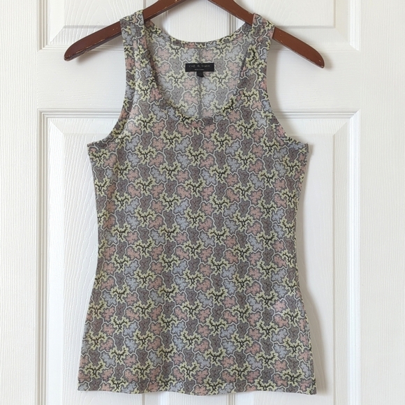 Rag & Bone Classic & Casual Funky Printed Lightweight Scoop Neck Tank Top XS - Picture 1 of 10